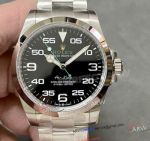 Super Clone Rolex Air King 2022 Black Dial Stainless Steel 3230 Movement Watch